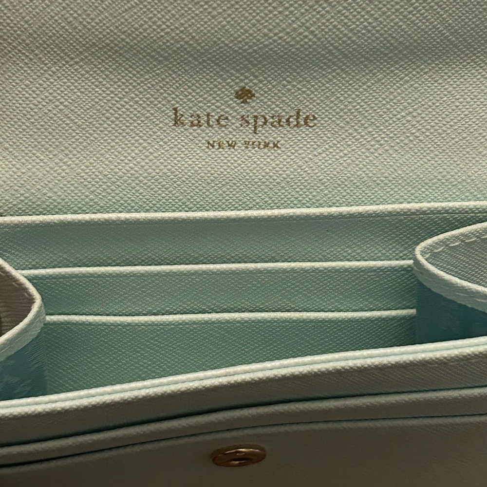 Kate Spade ♠️ Mint Blue Key Ring Wallet - Picture 3 of 8